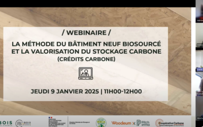 Webinaire – La méthode du bâtiment neuf biosourcé et la valorisation du stockage carbone